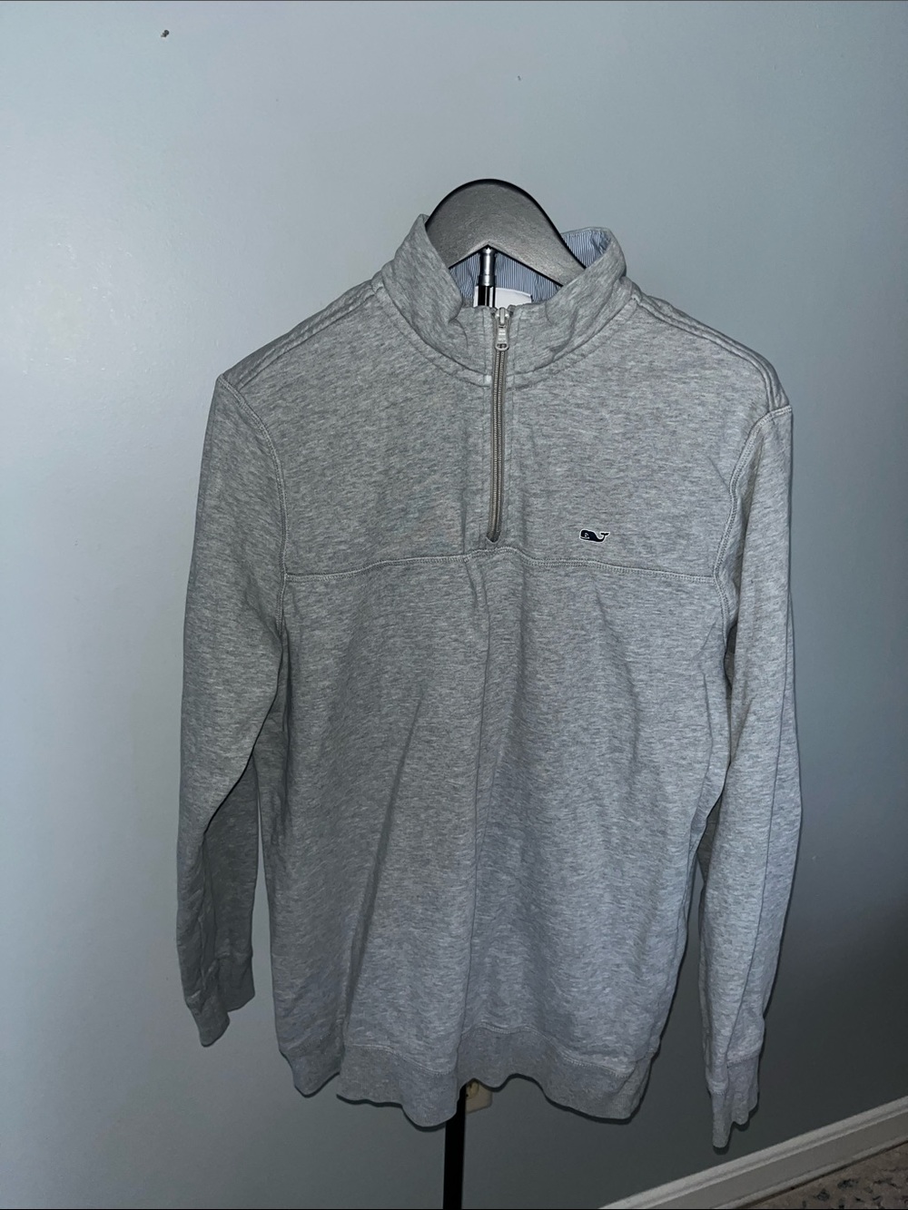 Vineyard Vines Men’s Heather Gray Quarter-Zip Pullover